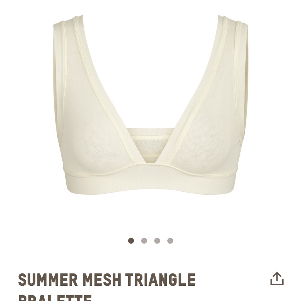 SKIMS Summer Mesh Triangle Bralette Bone Small